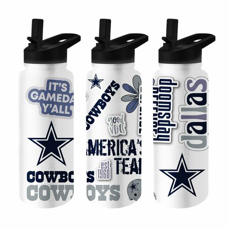 LOGO BRANDS Dallas Cowboys 34oz Native Quencher Bottle 609-S34QB-63